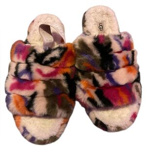 UGG Multicolor Fluffy Slippers
